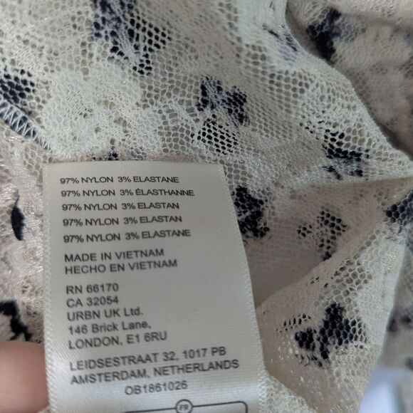 Free People Sheer Delight Lace Mini Dress Large No Slip - Picture 8 of 8